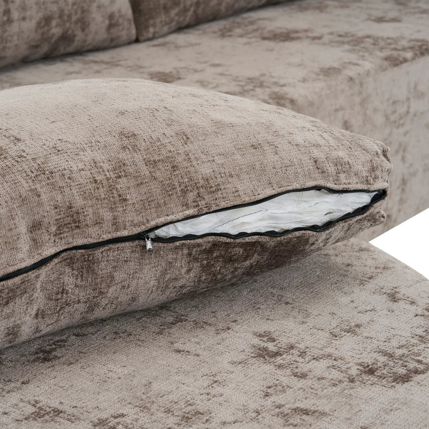 Modular Cloud Sectional Sofa Set, U-Shaped Upholstered Couch With Deep Seat by HouseOfZazla