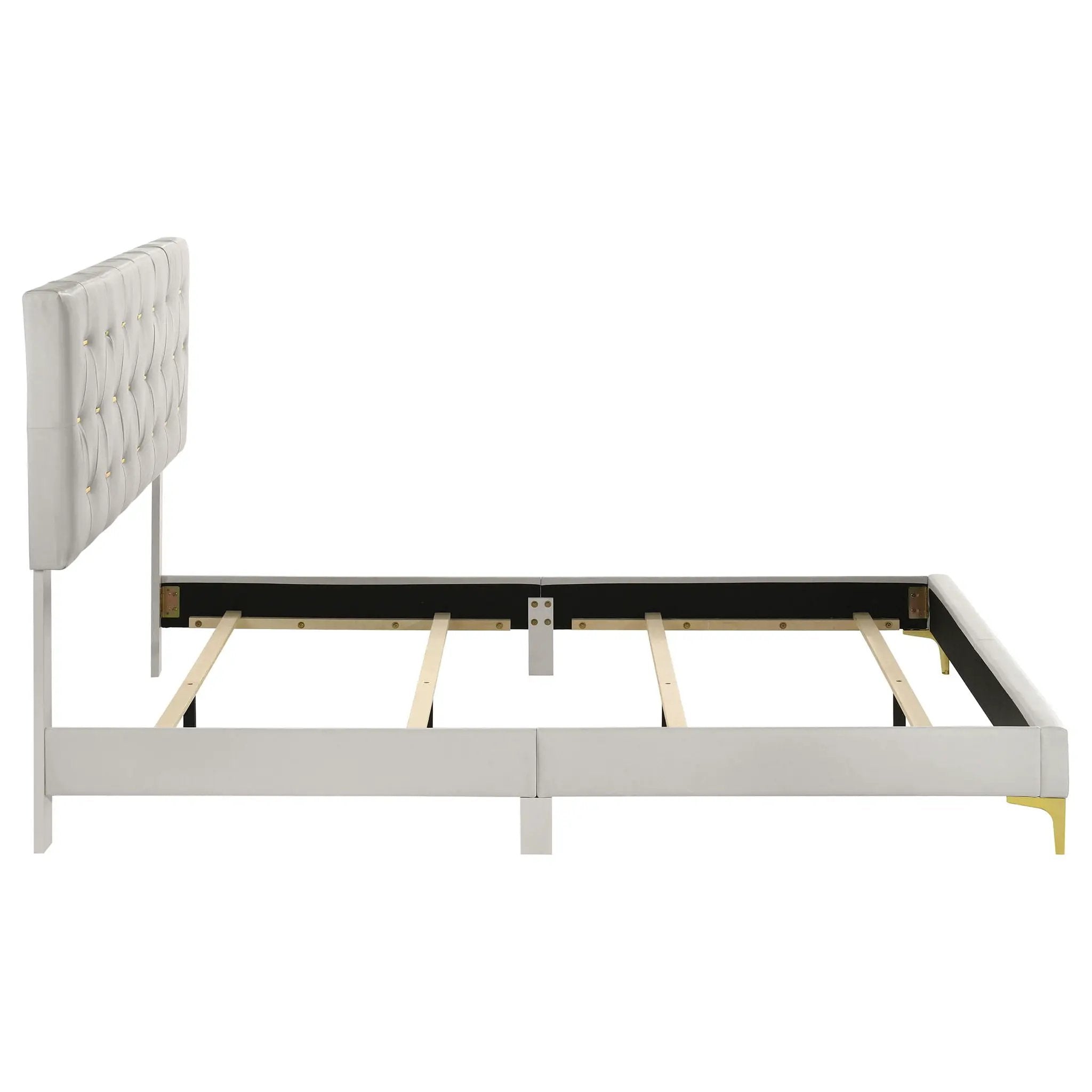 Kendall Upholstered Queen Panel Bed White by Unique Piece Furniture