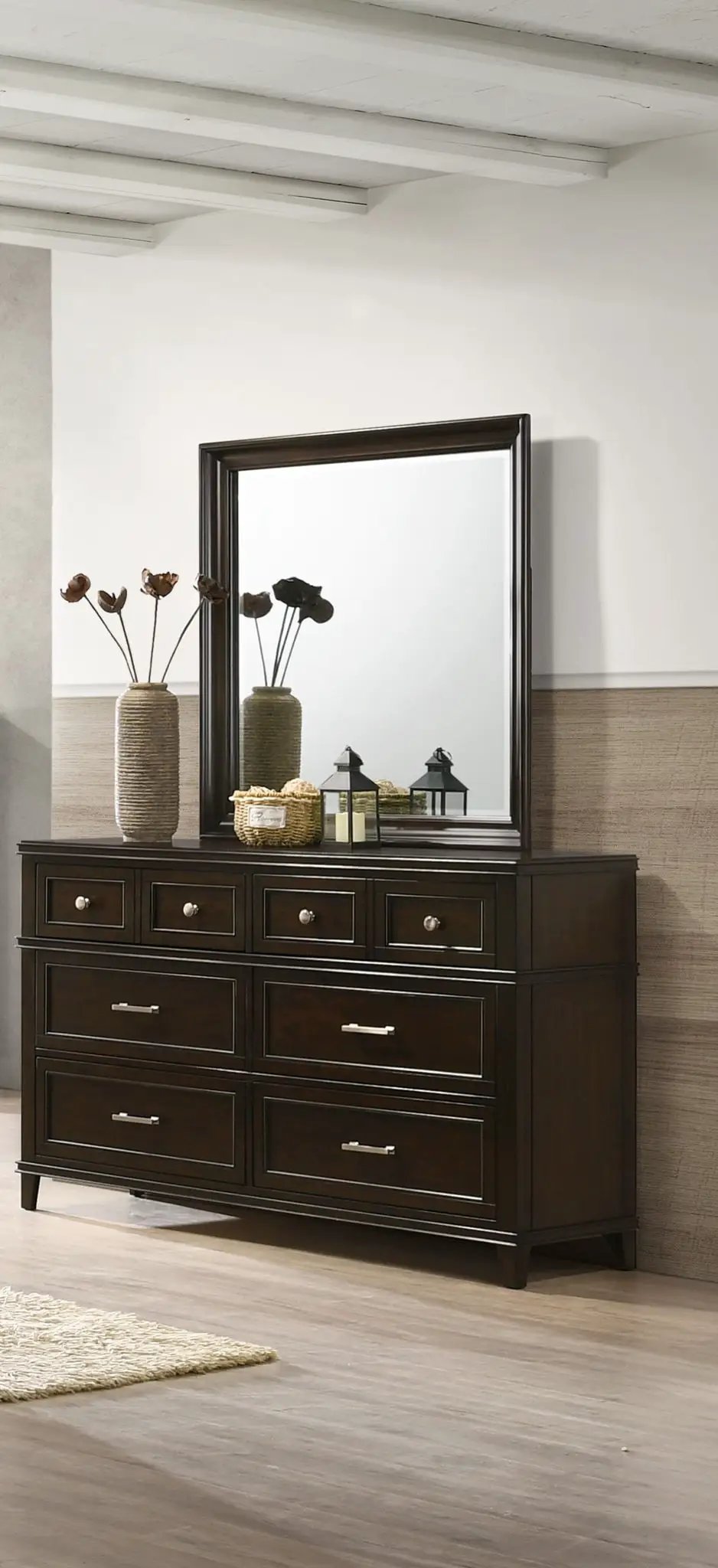 Merlot - Square Mirror - Mahogany by Unique Piece Furniture