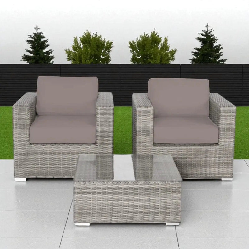 Wicker Seating Group Set With Table And Cushions by Unique Piece Furniture