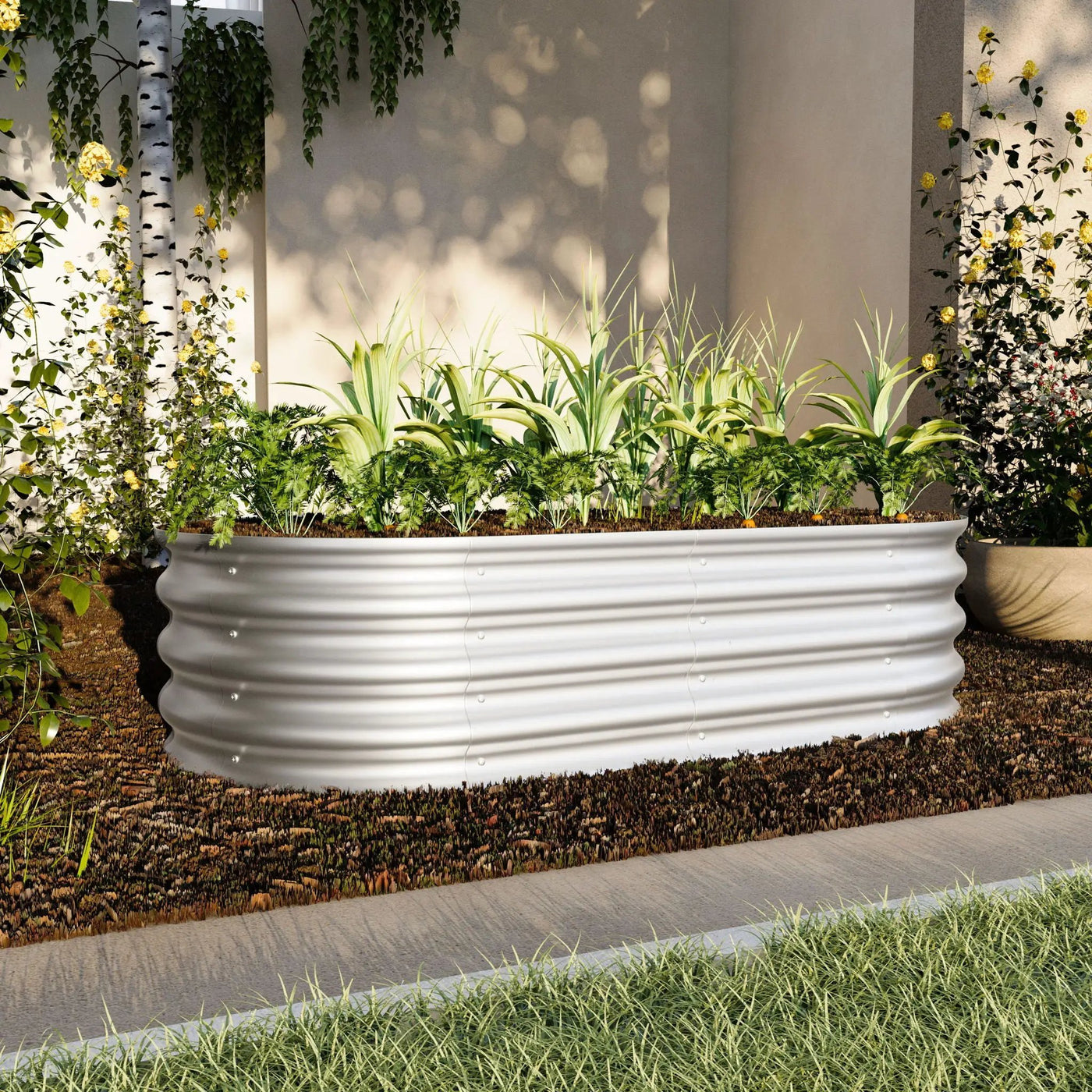 Heavy Duty Galvanized Raised Garden Bed Kit For Vegetables, Flowers & Herbs by HouseOfZazla