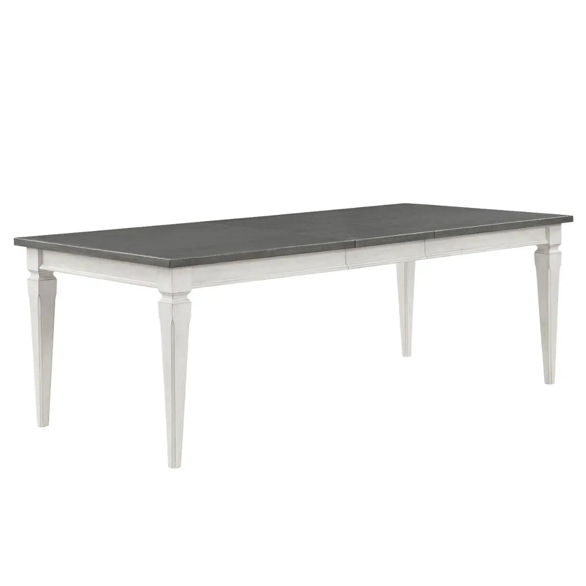 Katia - Dining Table With Leaf - Rustic Gray & Weathered White by Unique Piece Furniture