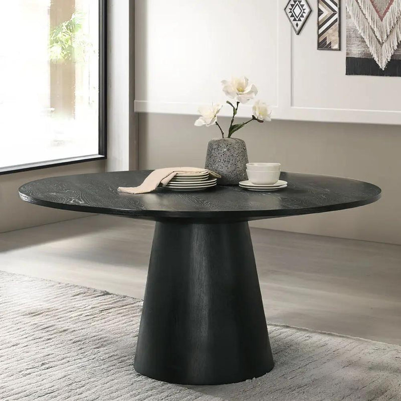 Froja - Round Dining Table - Black by Unique Piece Furniture