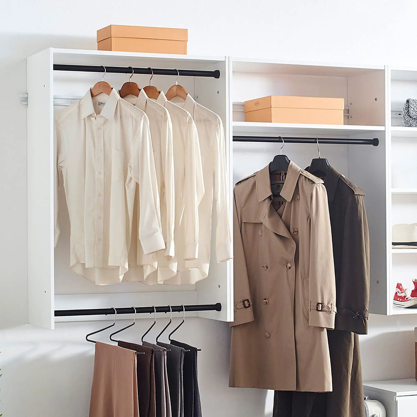 Devi - Wall Mounted Wood Closet System & Modular Units by HouseOfZazla