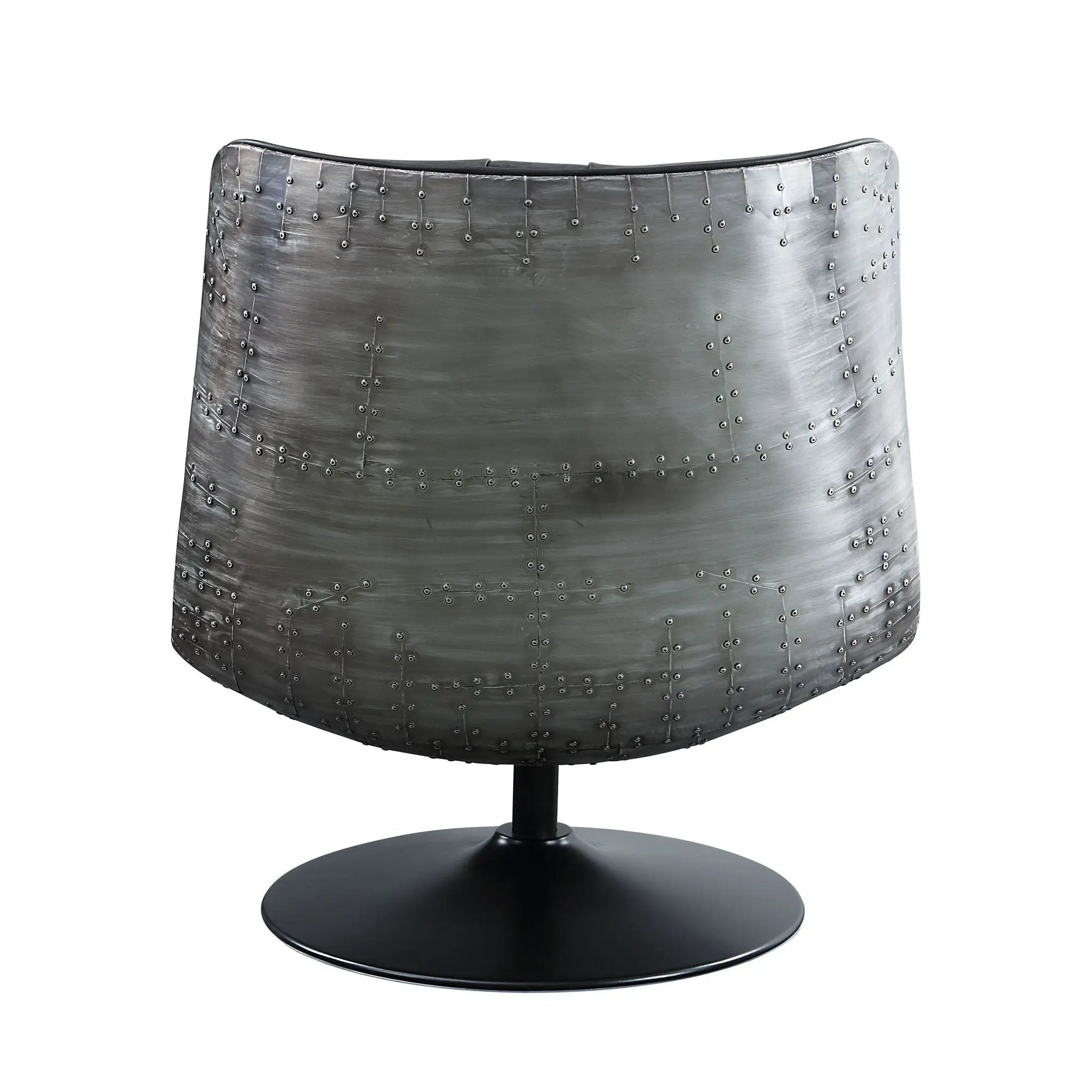 Piotr - Top Grain Leather Accent Chair With Swivel - Black by Unique Piece Furniture