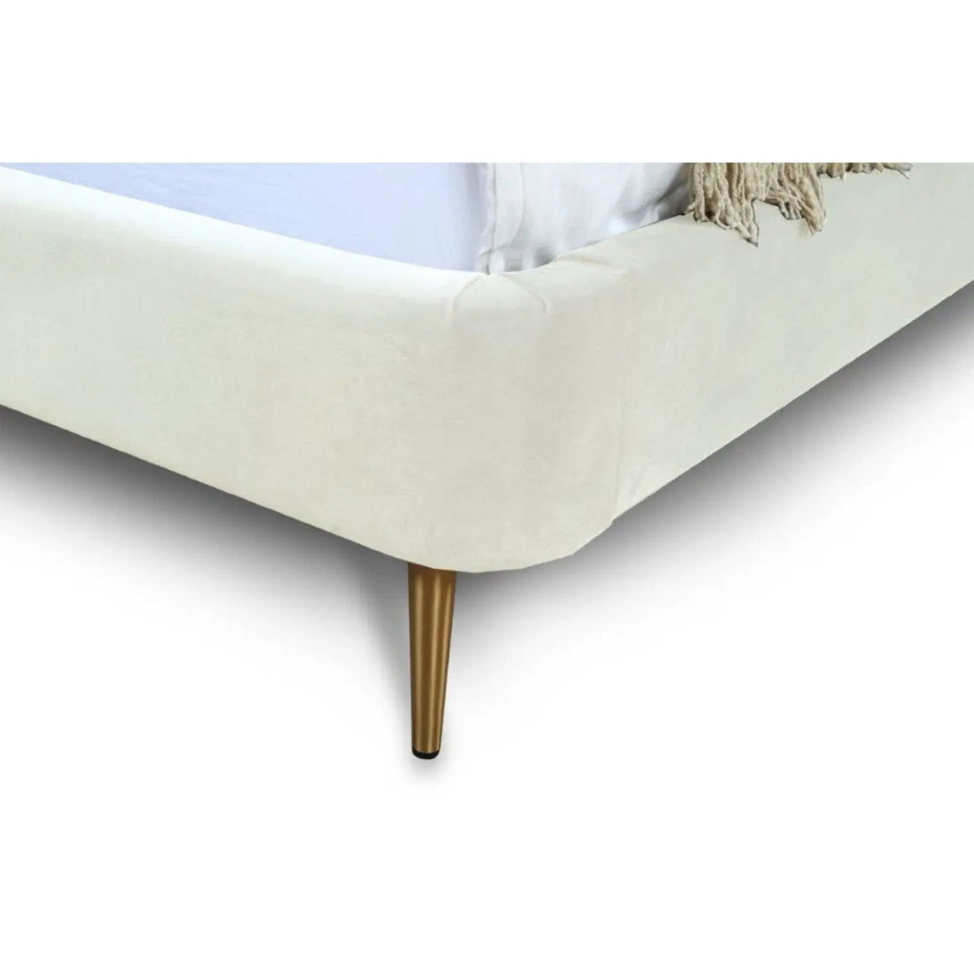 Heather - Upholstered Bed With Curved Headboard by HouseOfZazla