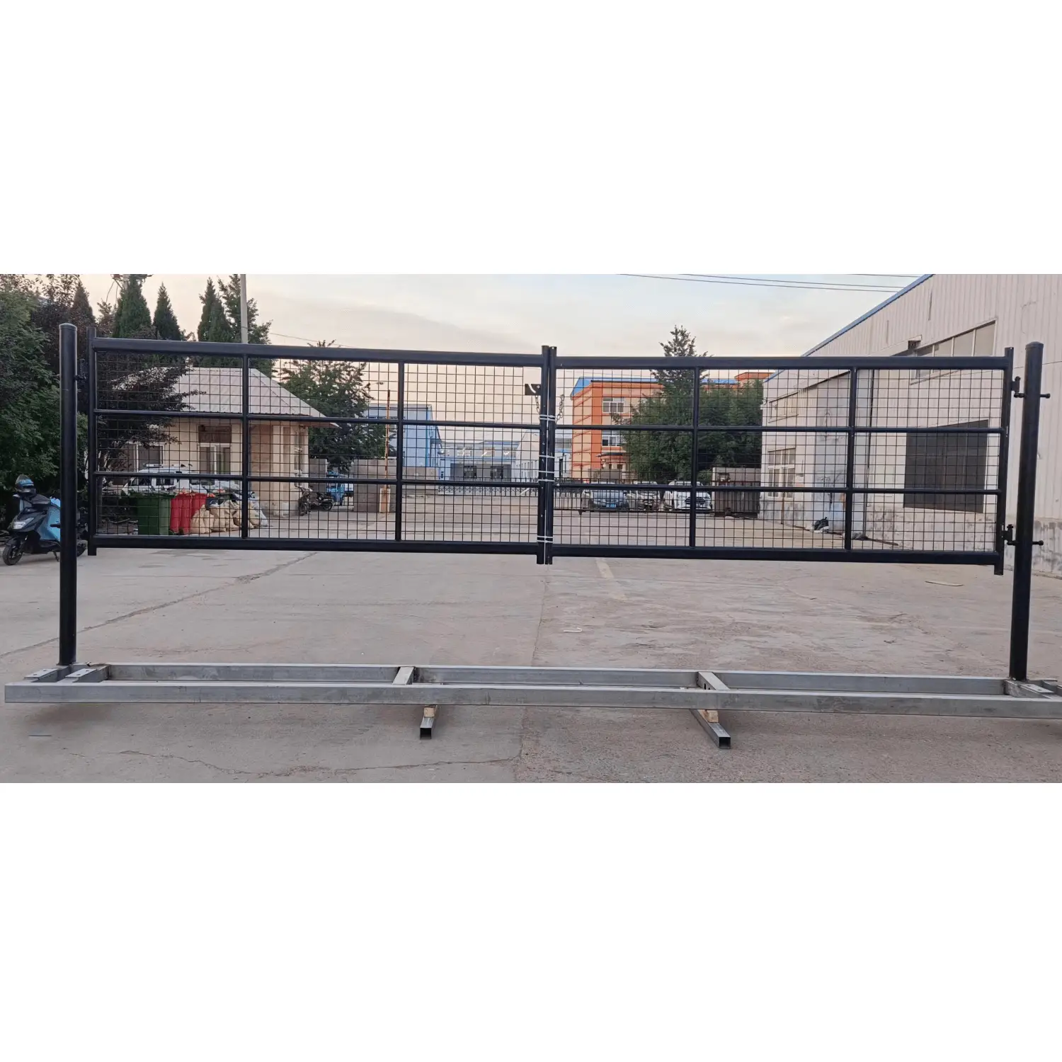 18 ft Farm Steel Grid Driveway Gate by Chery Industrial