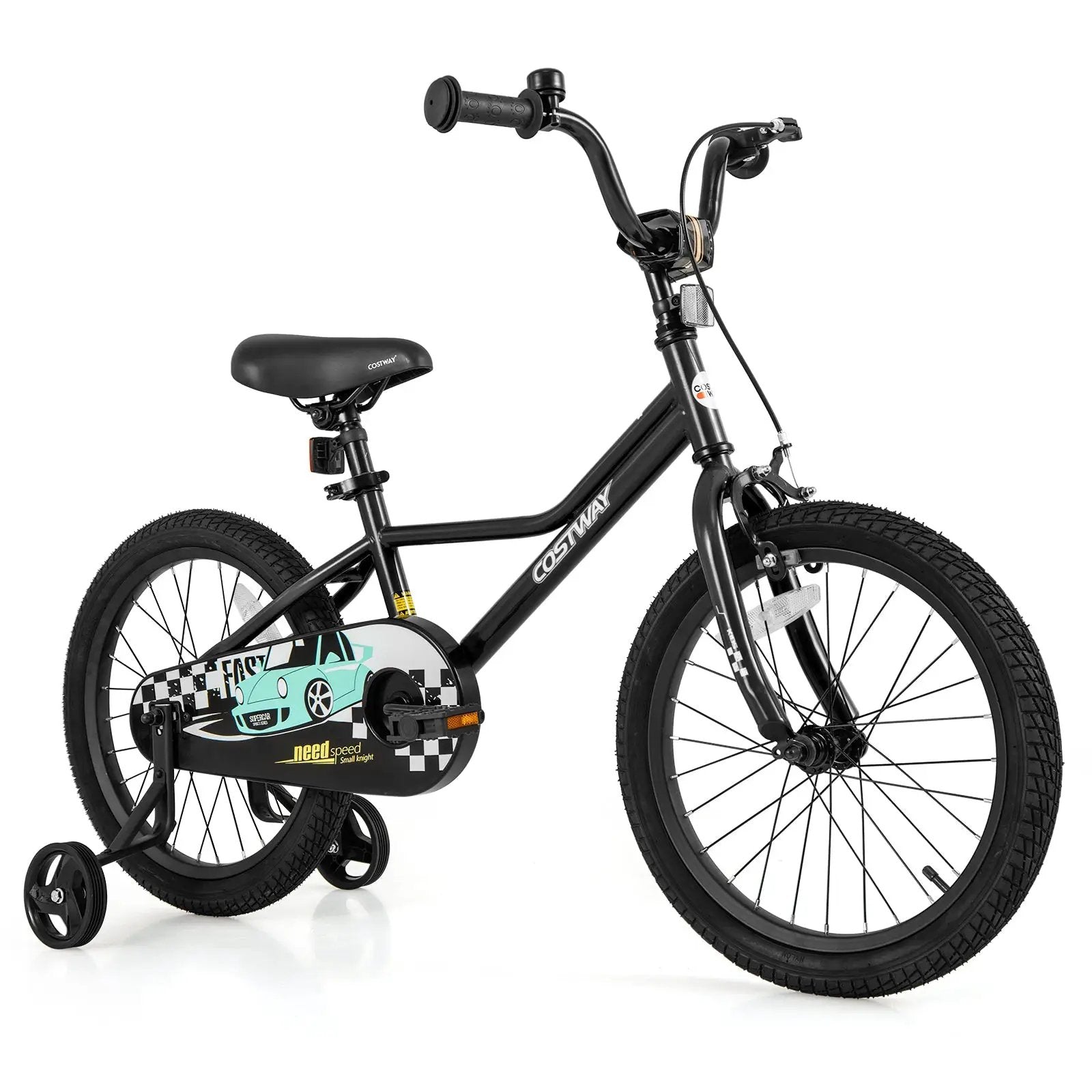 18 Inch Kids Bike Adjustable for 4-8 Years Old with Low-Step Frame by DirectDeals