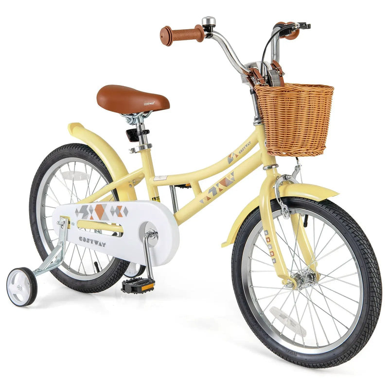 18 Inch Kids Bike Adjustable Bicycle with Reflectors and Bell for Children 4-8 Years Old-18 inches by DirectDeals