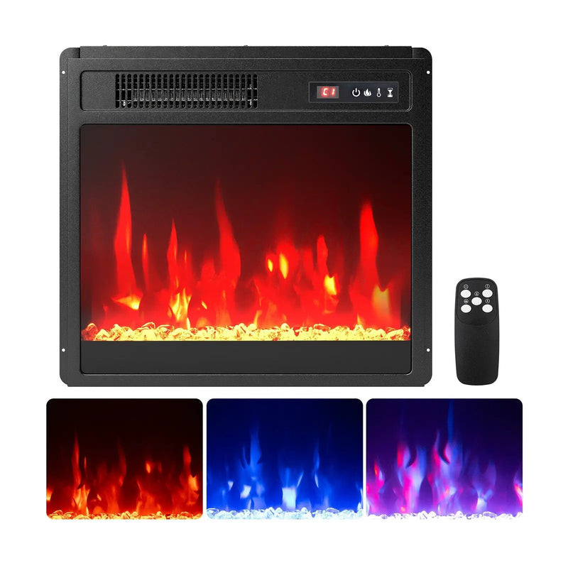 18 Inch Electric Fireplace Insert Fireplace Heater with Overheat Protection by DirectDeals