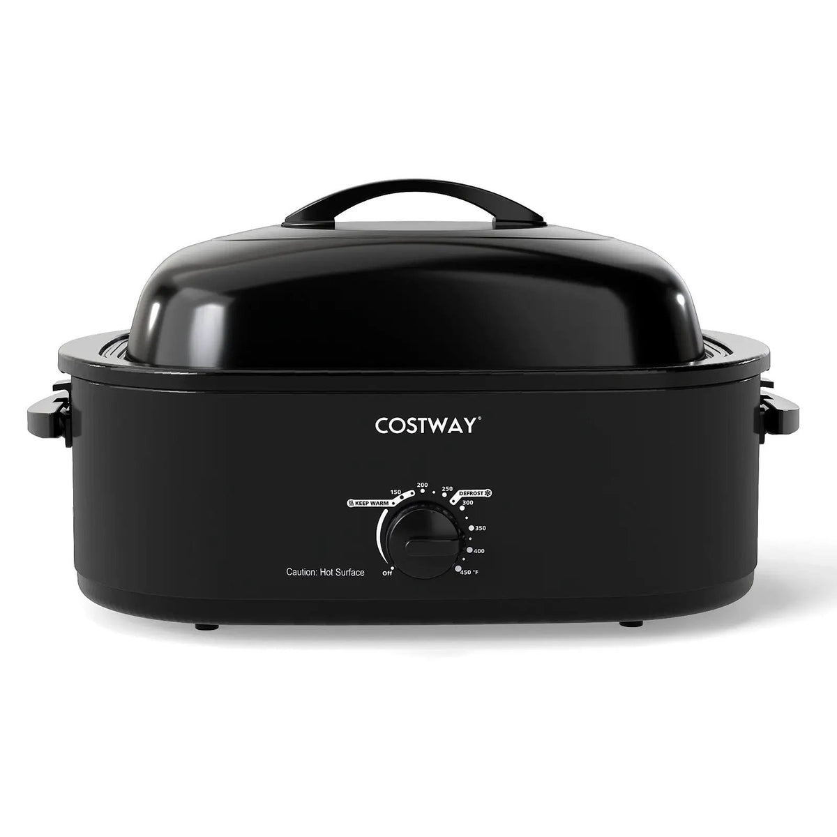 18QT Electric Roaster Oven with Self-Basting Lid Turkey Roaster with Removable Pan by DirectDeals