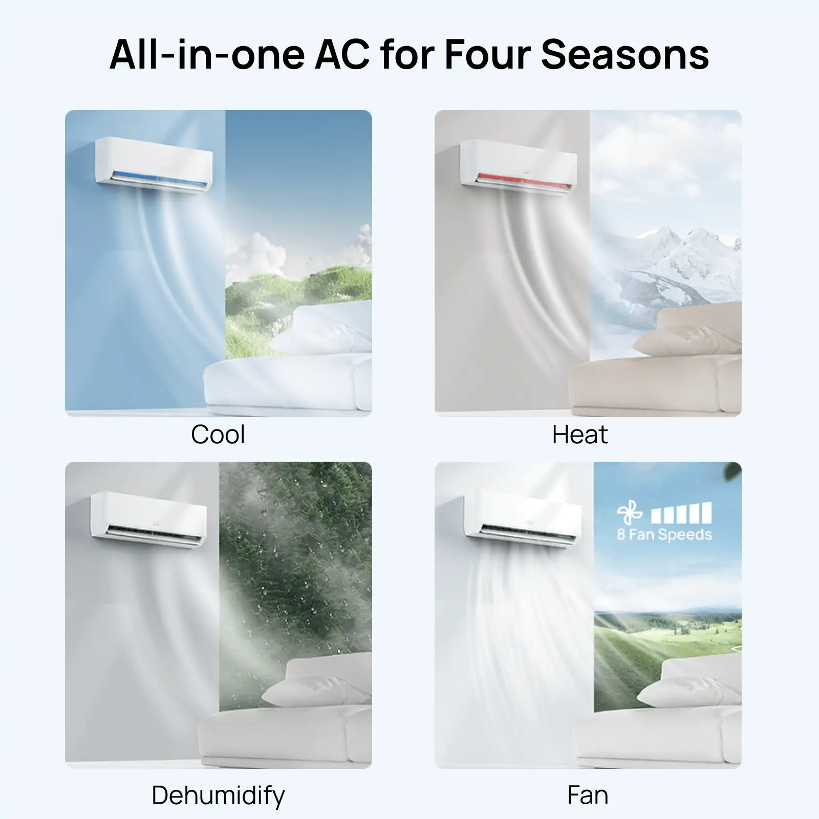 Greenland 9,000 BTU Single Zone Mini Split AC (R454B) by TURBRO
