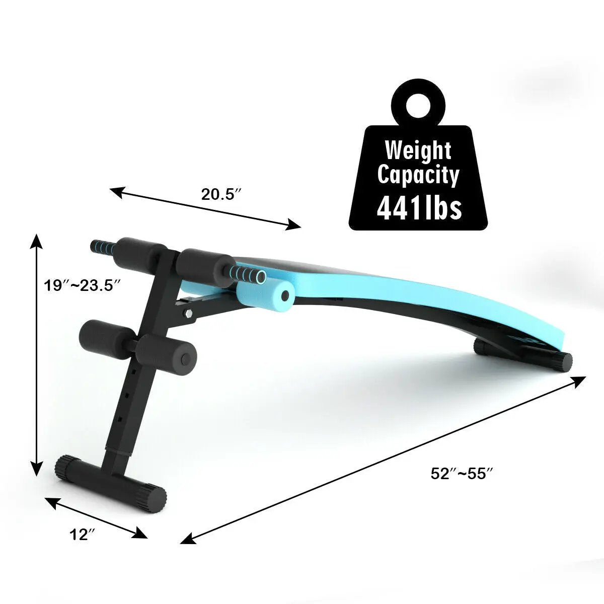 Folding Weight Bench Adjustable Sit-up Board Workout Slant Bench by DirectDeals