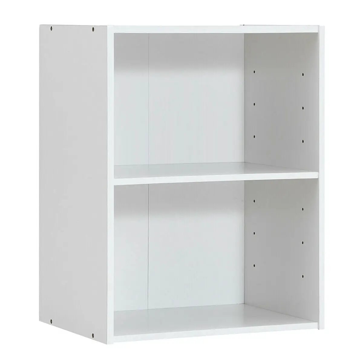2-Layer Multifunctional Furniture Display Cabinet with Large Capacity Storage Space-White by DirectDeals