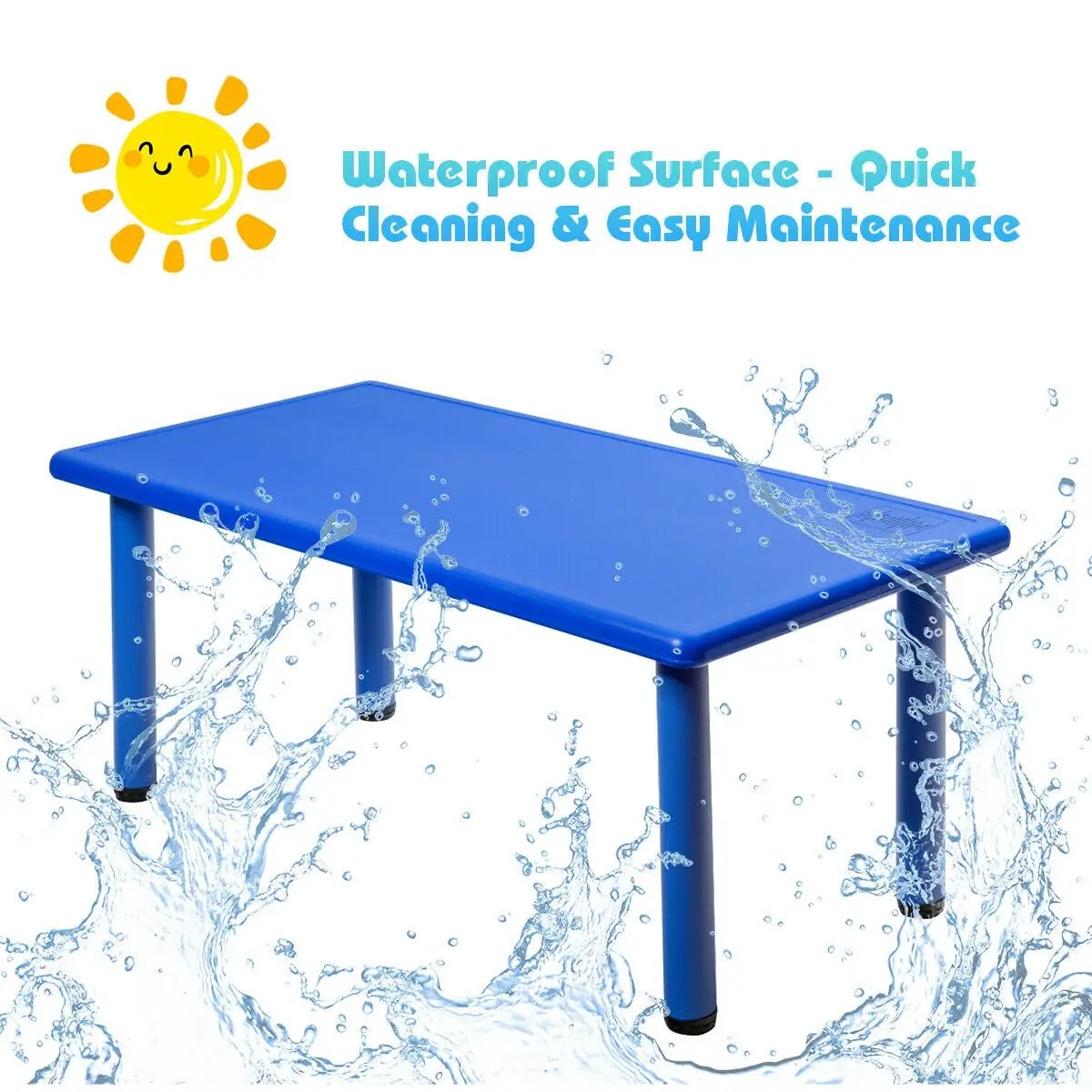 Kids Plastic Rectangular Learn and Play Table by DirectDeals