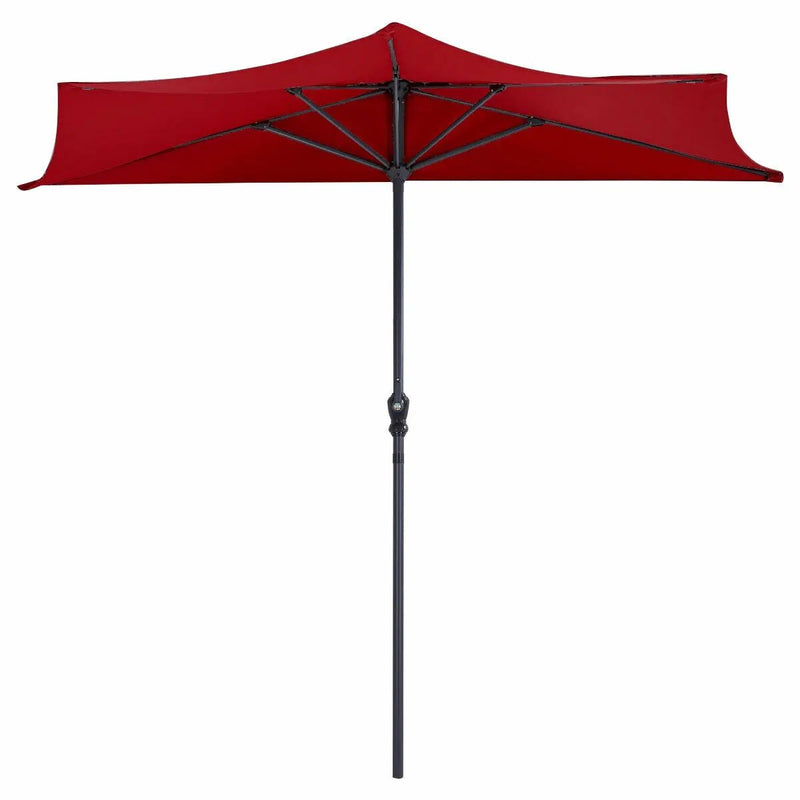 9Ft Patio Bistro Half Round Umbrella by DirectDeals