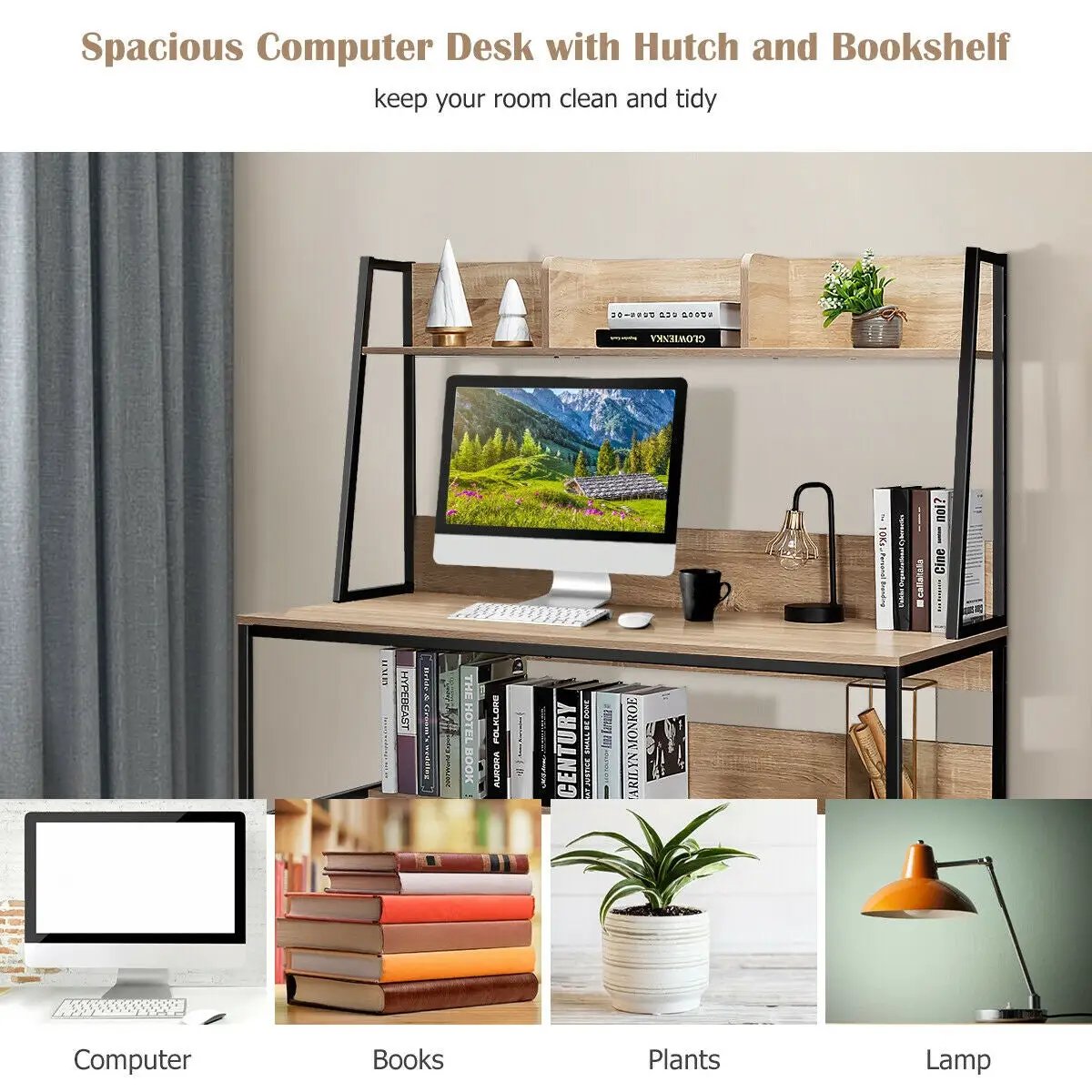 47-Inch Computer Desk Writing Study Table Workstation by DirectDeals