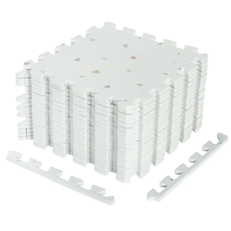 Interlocking Foam Floor Tiles 18-Piece Set - Light Gray by DirectDeals