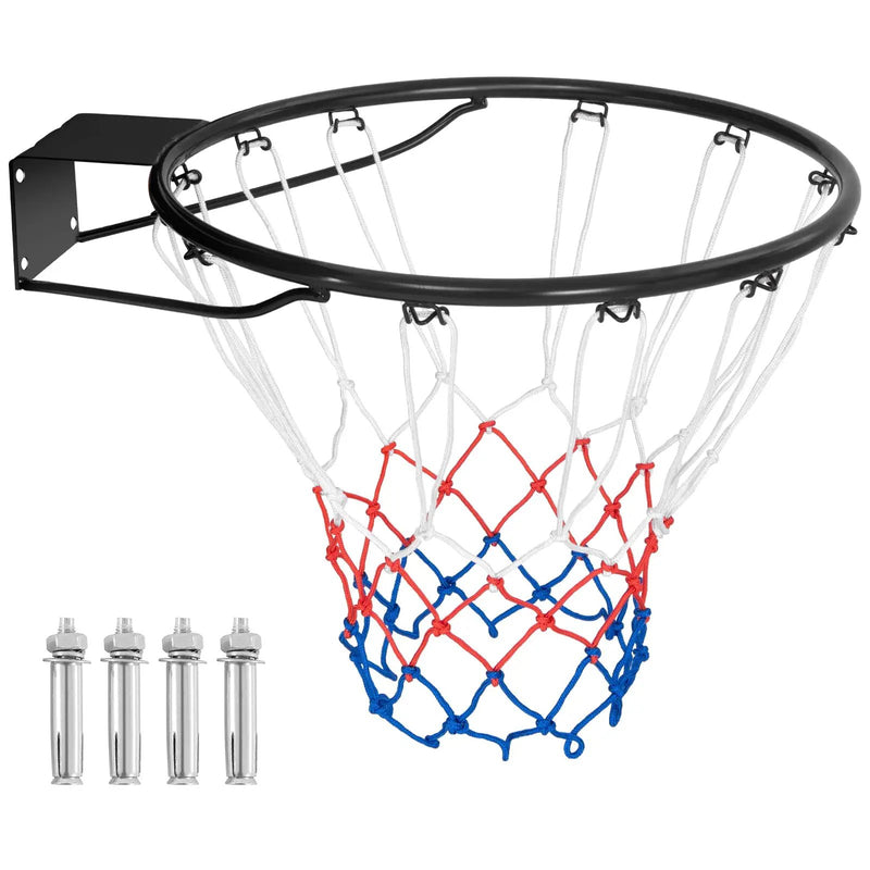 18 Inch Basketball Rim Goal Replacement with All Weather Net and Mounting Hardware by DirectDeals