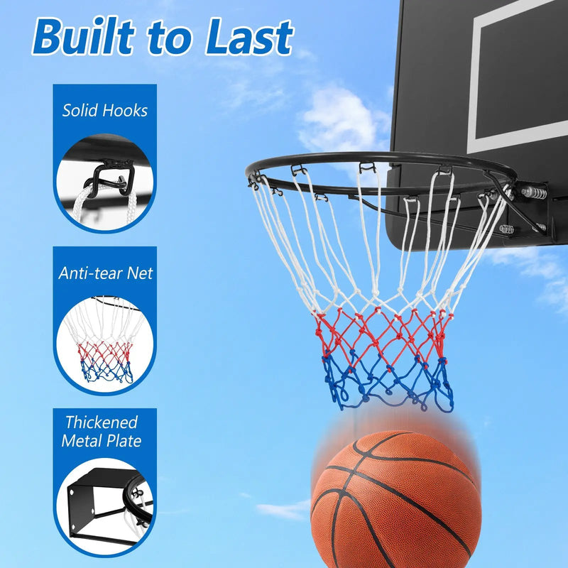 18 Inch Basketball Rim Goal Replacement with All Weather Net and Mounting Hardware by DirectDeals