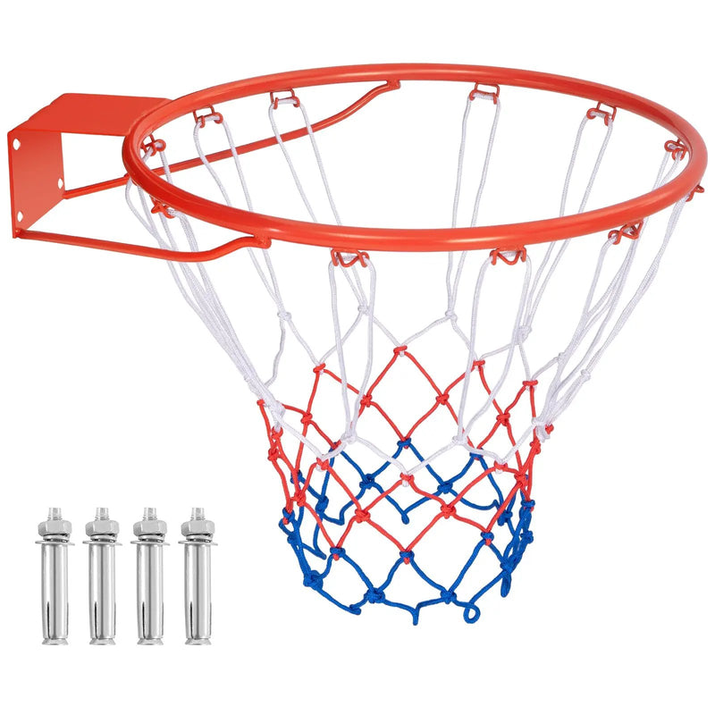 18 Inch Basketball Rim Goal Replacement with All Weather Net and Mounting Hardware by DirectDeals