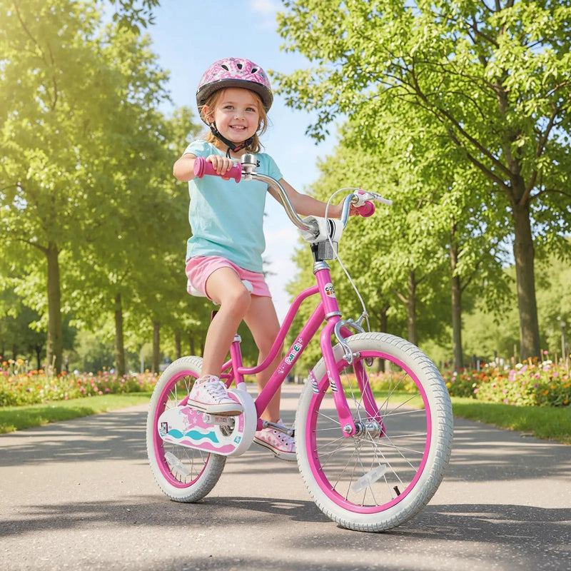 Kids Bike 12-18 Inch with Training Wheels - Pink by DirectDeals