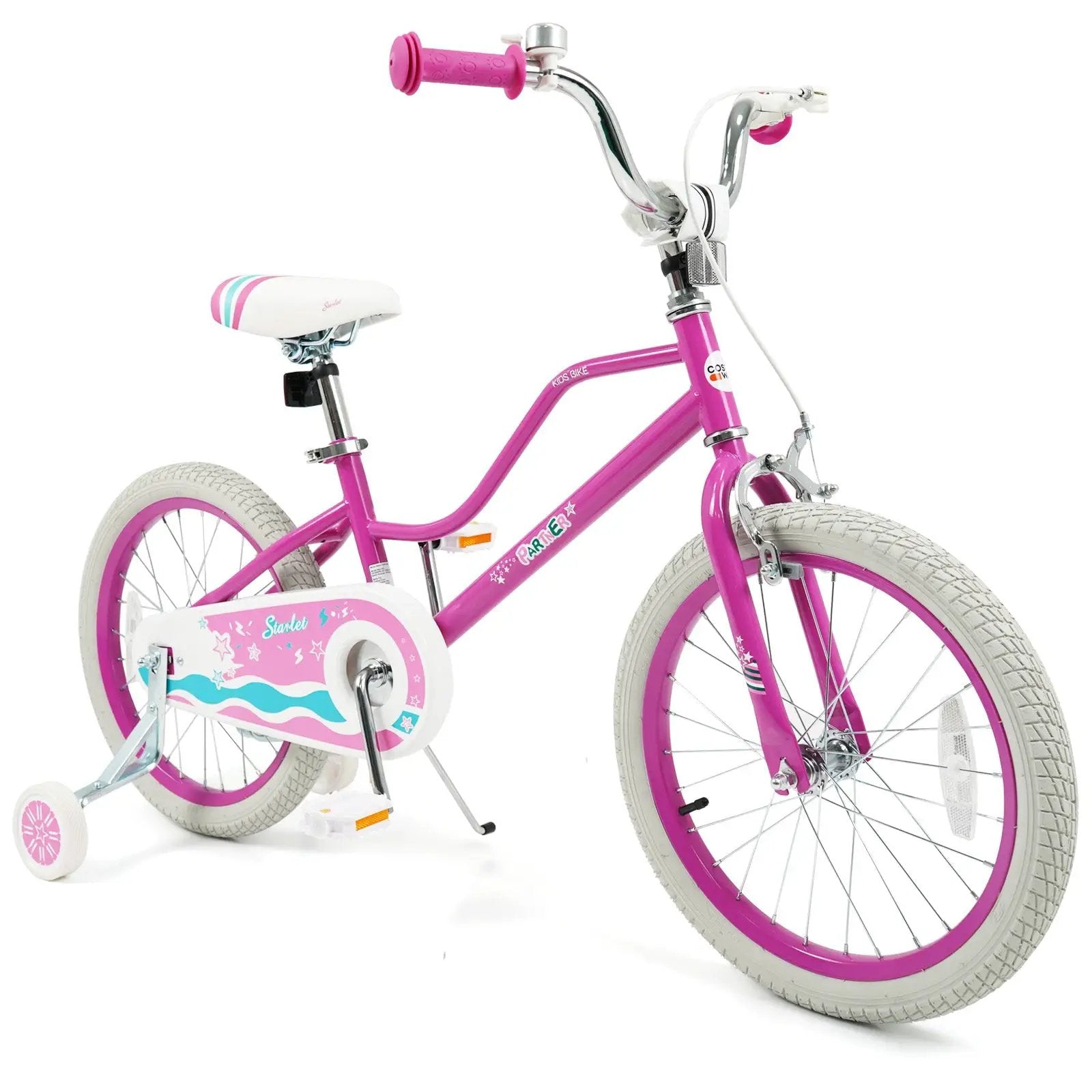 Kids Bike 12-18 Inch with Training Wheels - Pink by DirectDeals