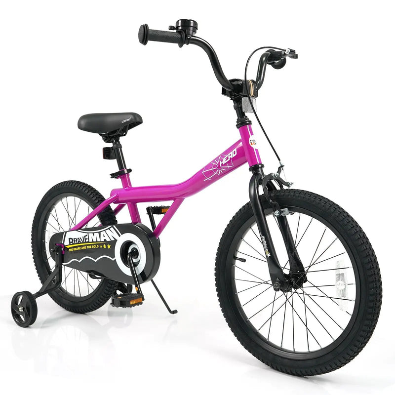 Kids Bike 14-Inch with Removable Training Wheels Pink by DirectDeals