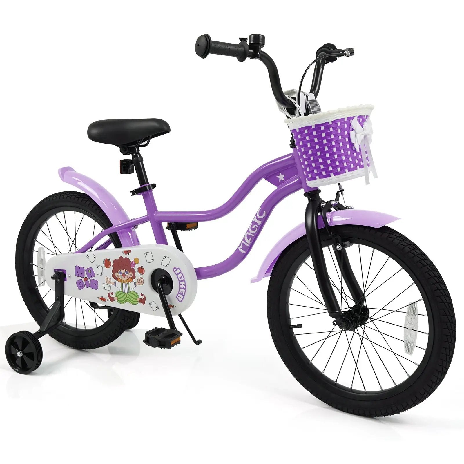 Kids Bike with Training Wheels 12-18 Inch - Purple by DirectDeals