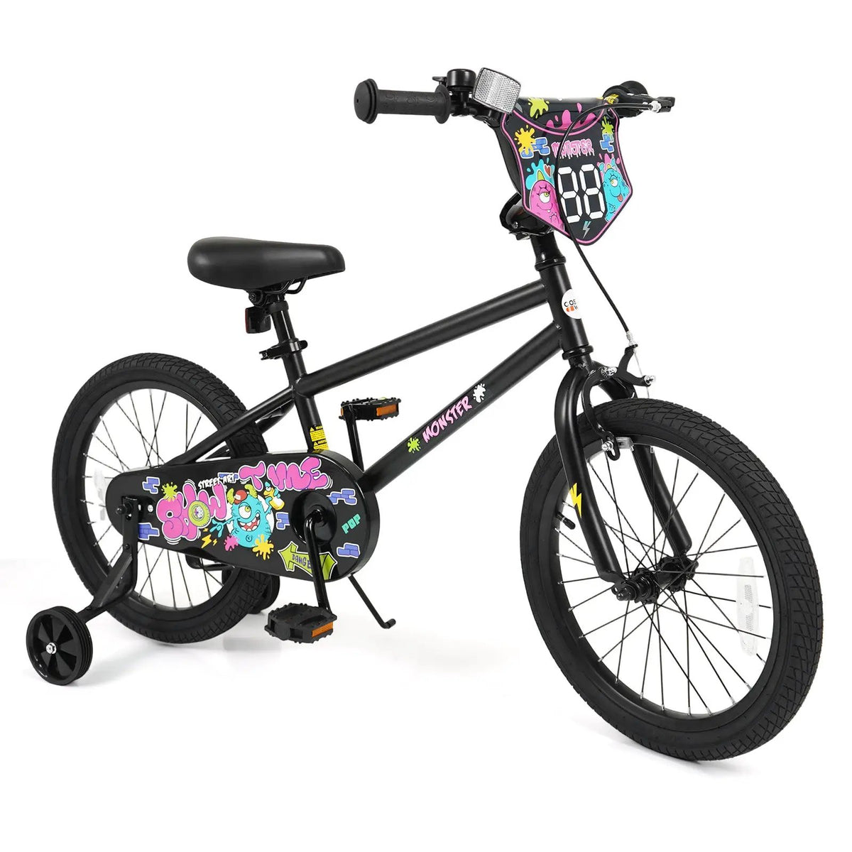 18-Inch Kids Bike with Training Wheels for Ages 4-8 by DirectDeals