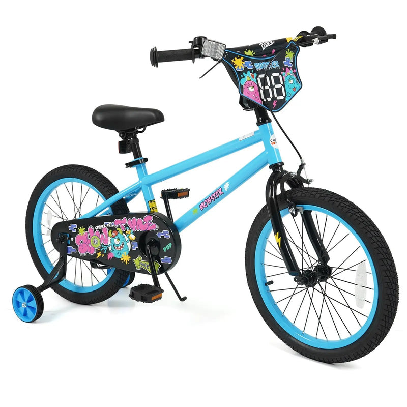 Kids Bike 16 Inch with Training Wheels Ages 4-7 by DirectDeals