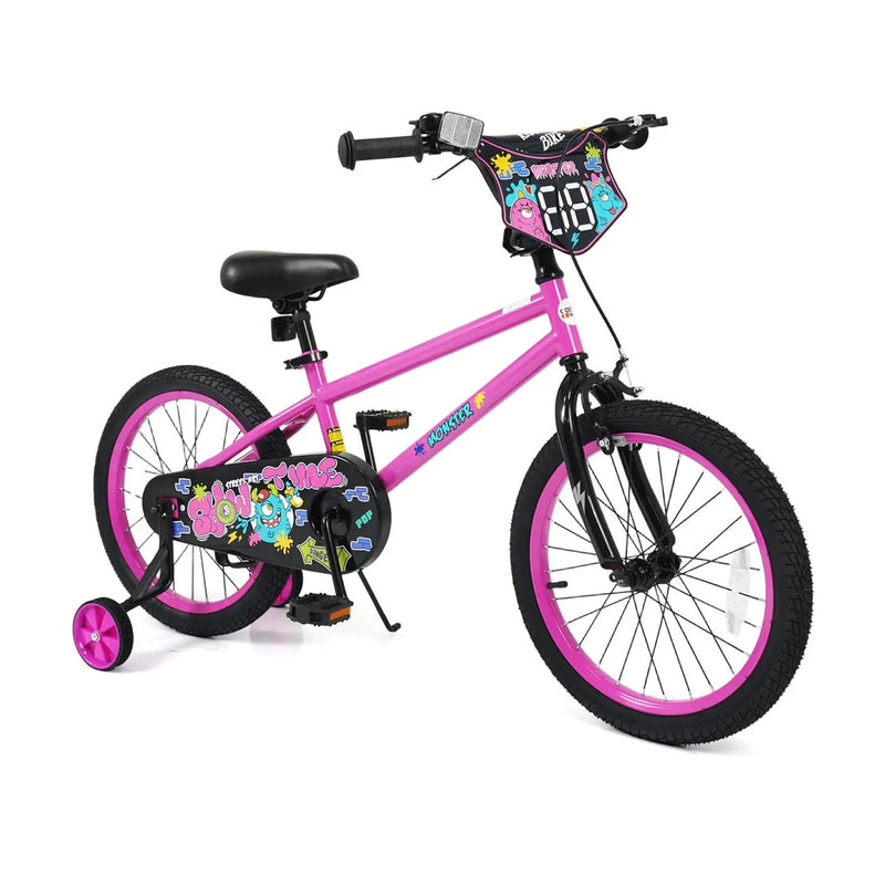 Kids Bike with Training Wheels 12-18 Inch Pink by DirectDeals