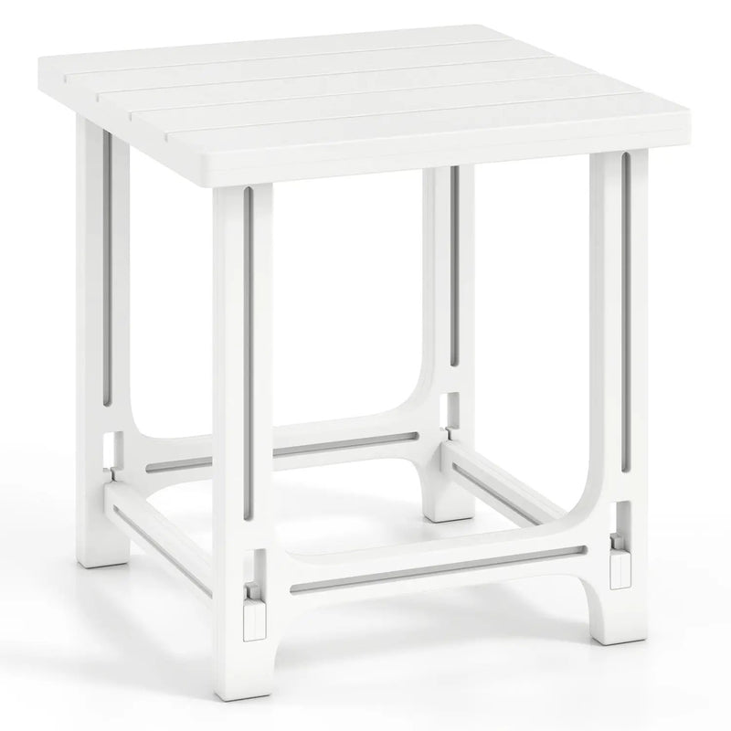 18" Adirondack Side Table with Slatted HDPE Surface by DirectDeals