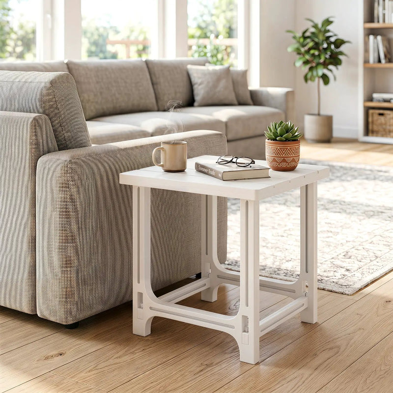 18" Adirondack Side Table with Slatted HDPE Surface by DirectDeals
