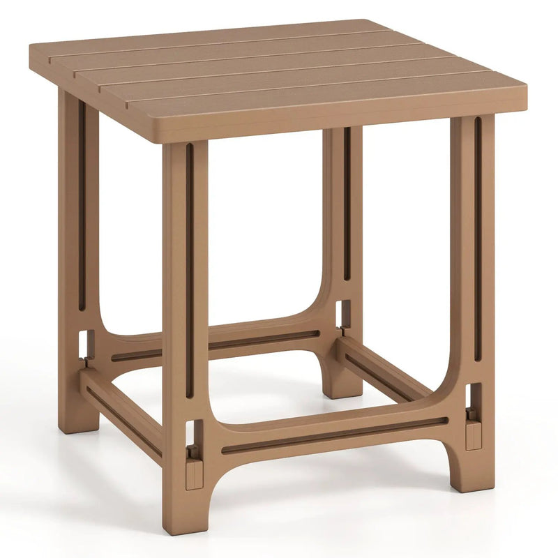 18" Adirondack Side Table with Slatted HDPE Surface by DirectDeals
