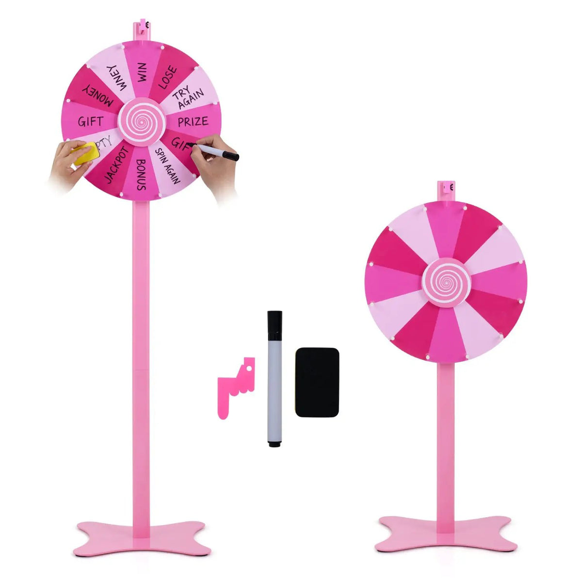 24 Inch Prize Wheel with Blackboard Marker and Eraser by DirectDeals
