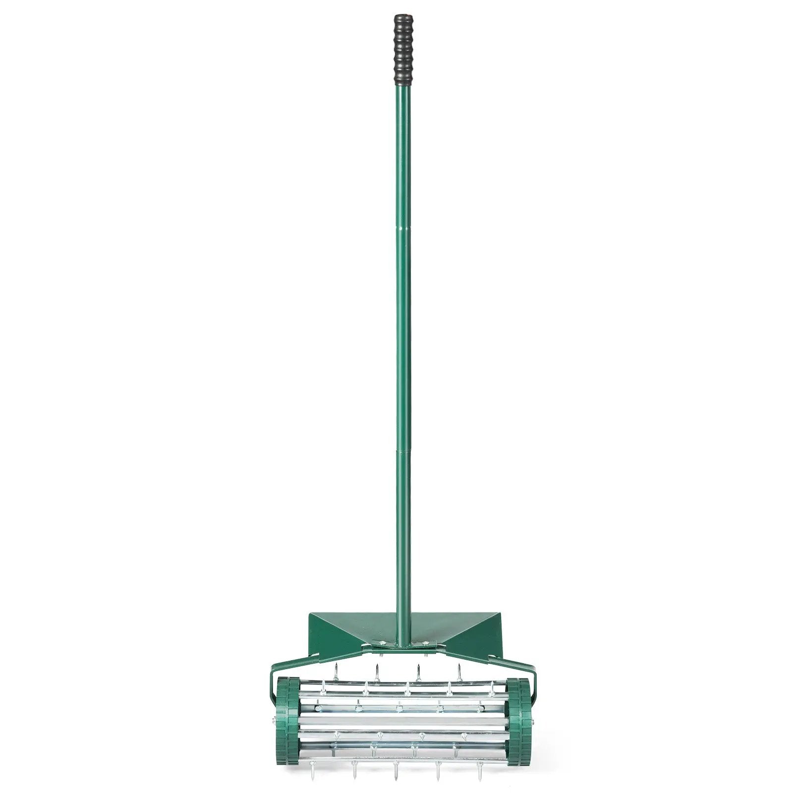 18 Inch Rolling Lawn Aerator with Splash-Proof Fender for Garden by DirectDeals