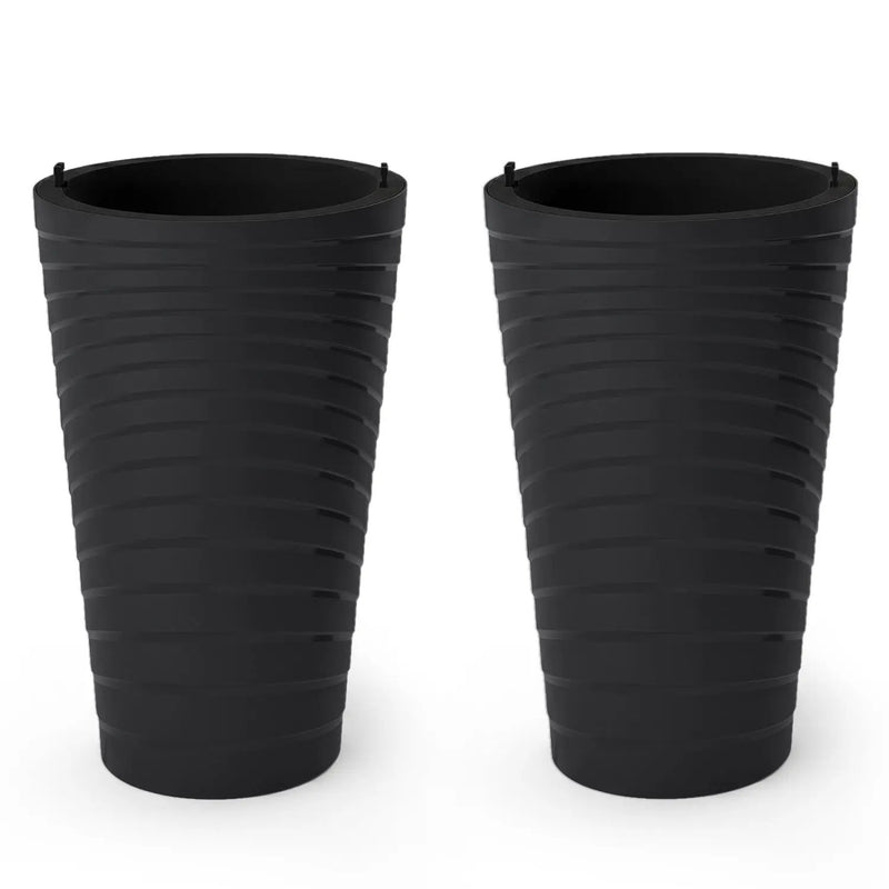 18-Inch Tall Planter Pot Set of 2 with Drainage and Handles by DirectDeals