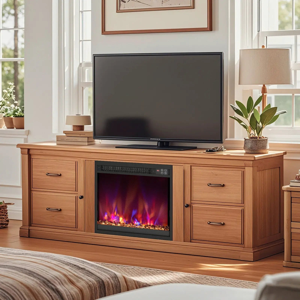 18/23/26 Inch 1500W Electric Fireplace Insert with Remote Control by DirectDeals