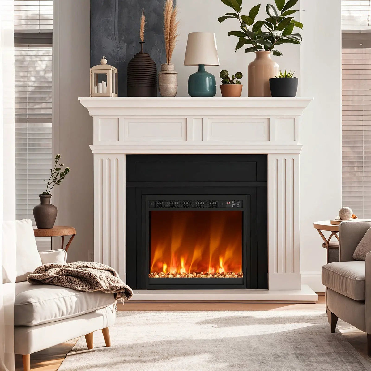 18/23/26 Inch 1500W Electric Fireplace Insert with Remote Control by DirectDeals