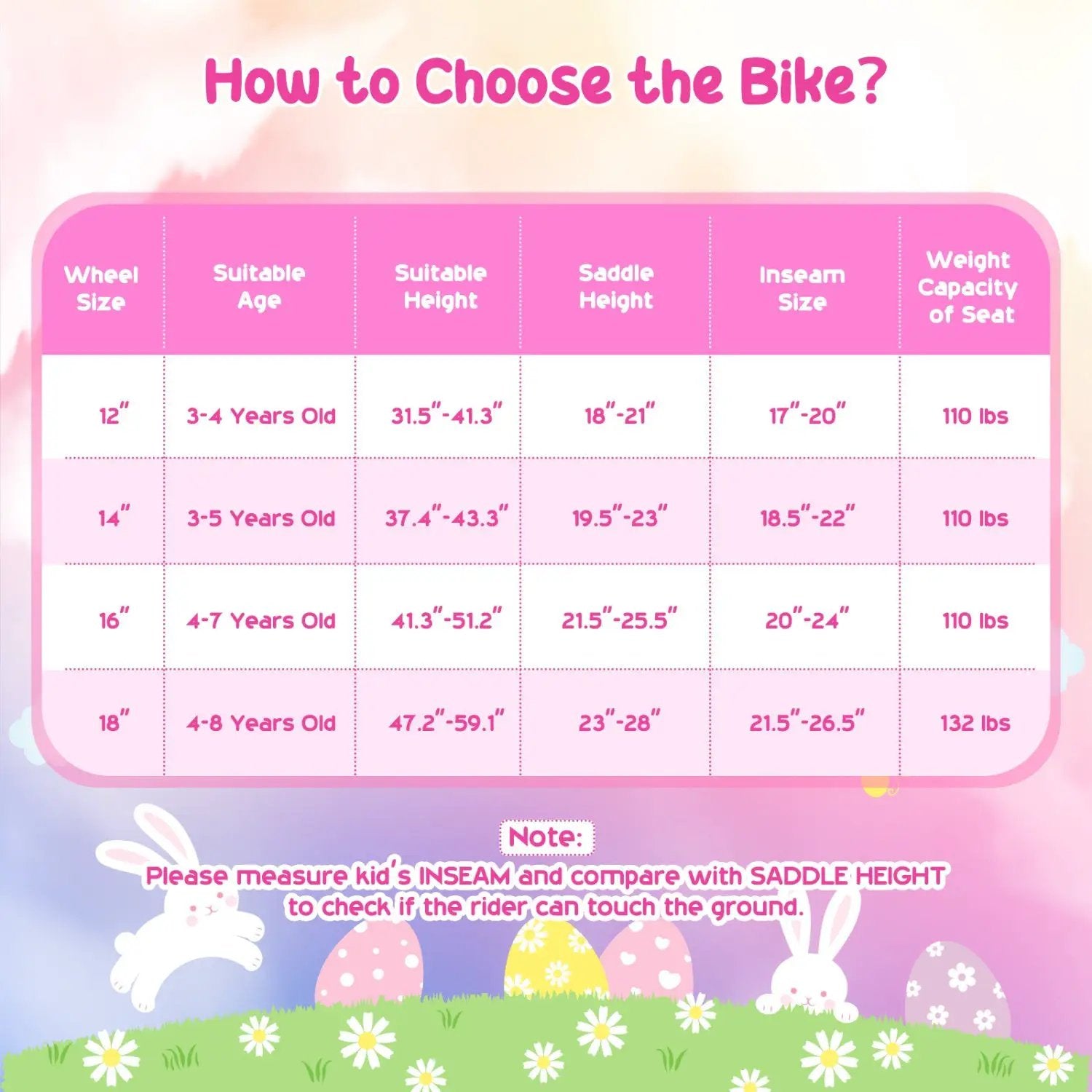 Girls Bike 12-18 Inch with Training Wheels and Front Bag by DirectDeals