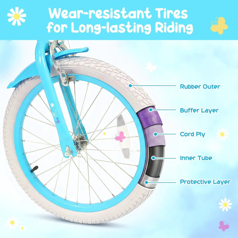 Girls Bike 12-18 Inch with Training Wheels and Front Bag by DirectDeals