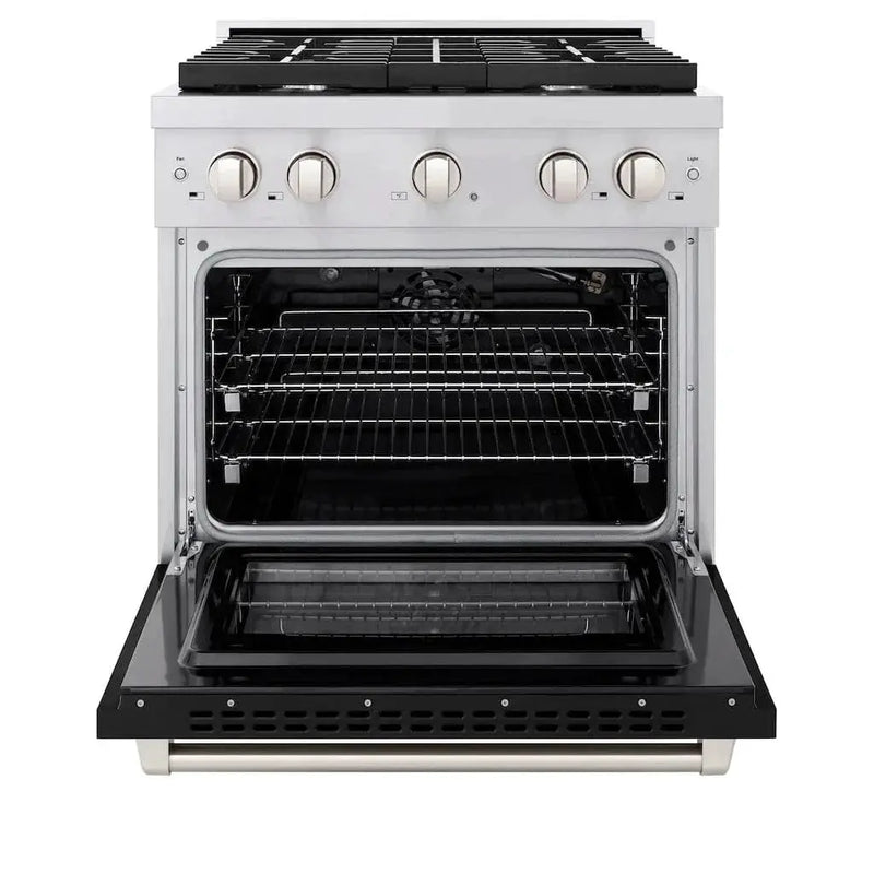 ZLINE 36" Gas Range, Convection Gas Oven, Stainless Steel,Matte Black SGR-BLM-36 by Farmhouse Kitchen and Bath