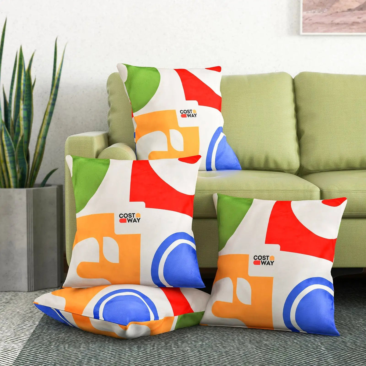 18 x 18 Inch Inches Square Throw Pillows with Removable and Washable Velvet Pillow Cases by DirectDeals