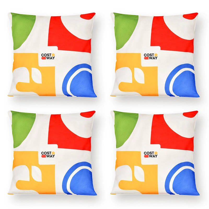 18 x 18 Inch Inches Square Throw Pillows with Removable and Washable Velvet Pillow Cases by DirectDeals