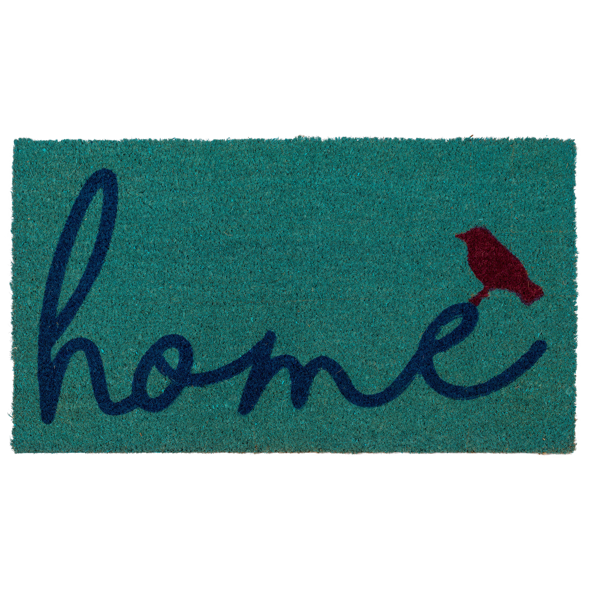 A Bird Perched on Home Coir Doormat by Fab Habitat