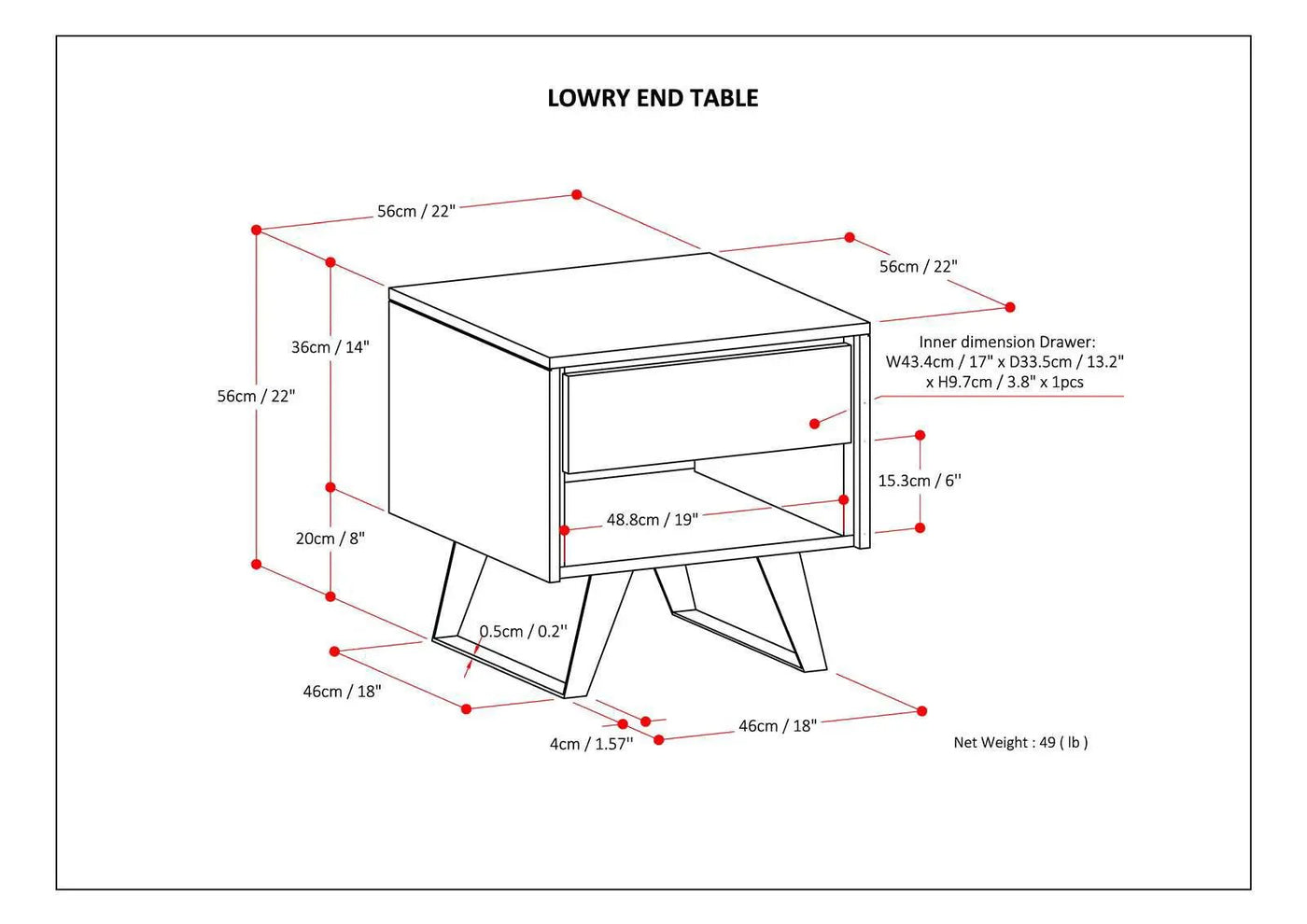 Lowry - Handcrafted End Table by HouseOfZazla