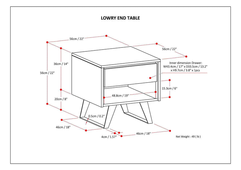 Lowry - Modern End Table by Unique Piece Furniture