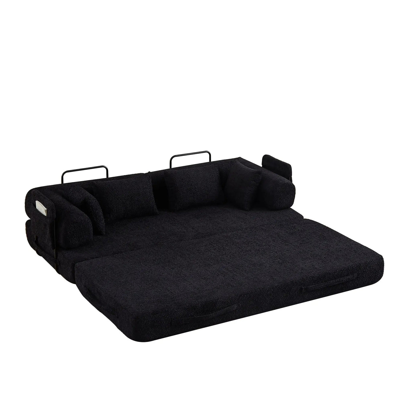 Convertible Sleeper Sofa Bed With Cylindrical Pillow by HouseOfZazla