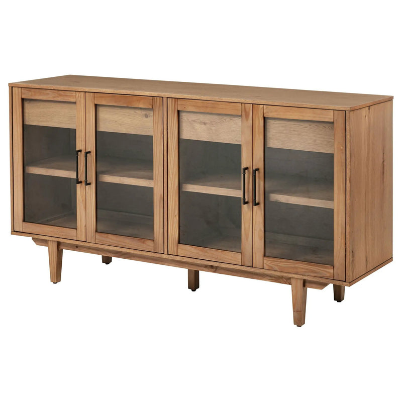 Middleton 4-door Sideboard Server with Dual Drawers Natural by Unique Piece Furniture
